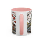 Osaka Coffee Mug | Japan Travel Souvenir | Vintage Illustrated City Gift | 11 oz 15 oz Accent Mug