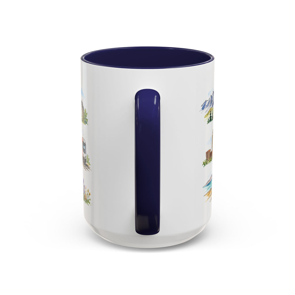 Salt Lake City Illustrated Travel Mug | City Souvenir Accent Coffee Mug | 11oz 15oz Ceramic Cup