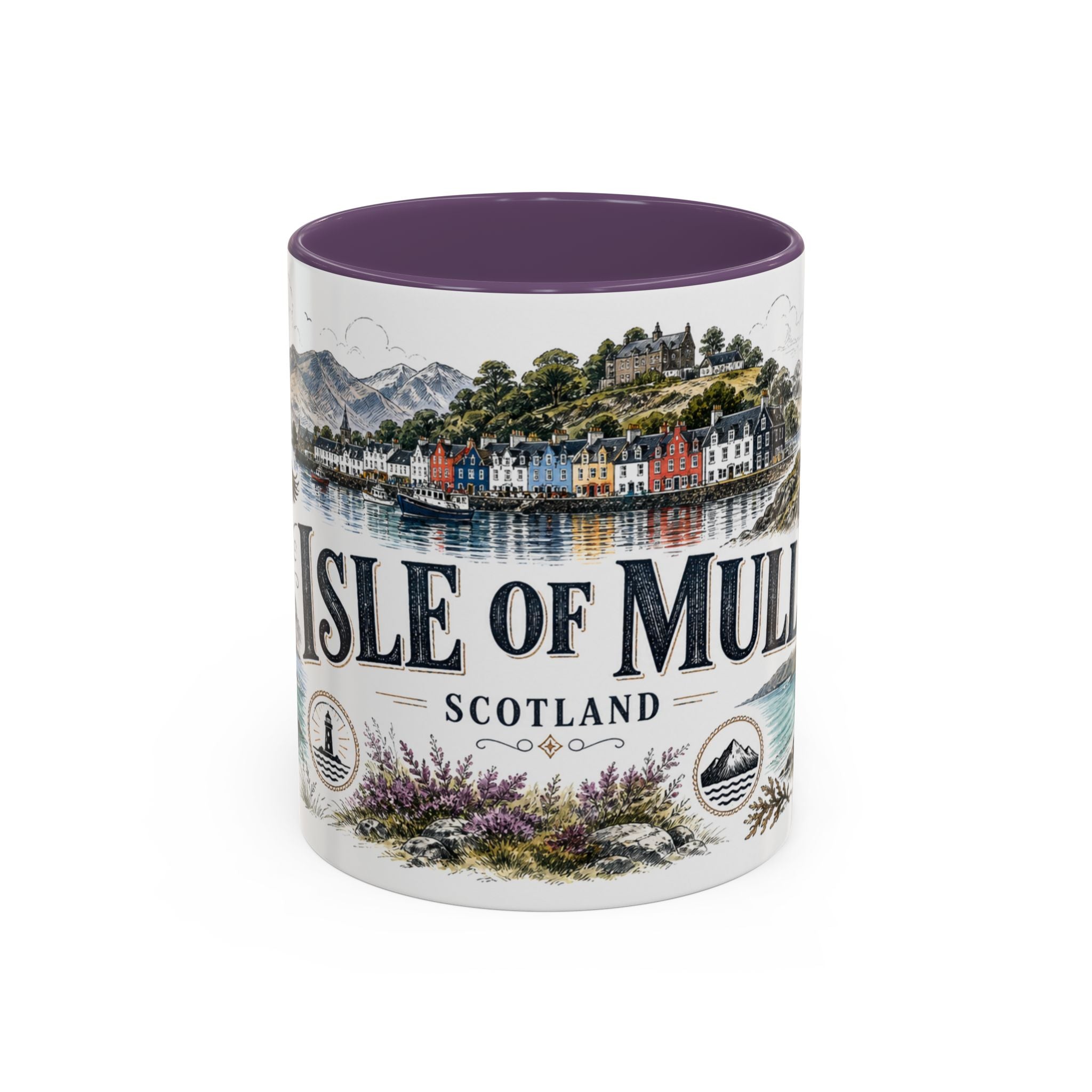 Isle of Mull Mug, Scotland Travel Souvenir, Bucket List Gift, Accent Ceramic Coffee Mug 11oz 15oz