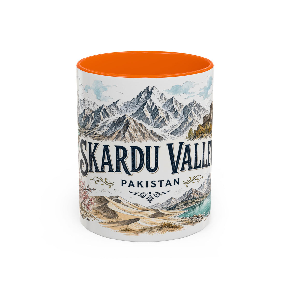 Skardu Valley Mug, Pakistan Travel Souvenir, Bucket List Gift, Accent Ceramic Coffee Mug 11oz 15oz