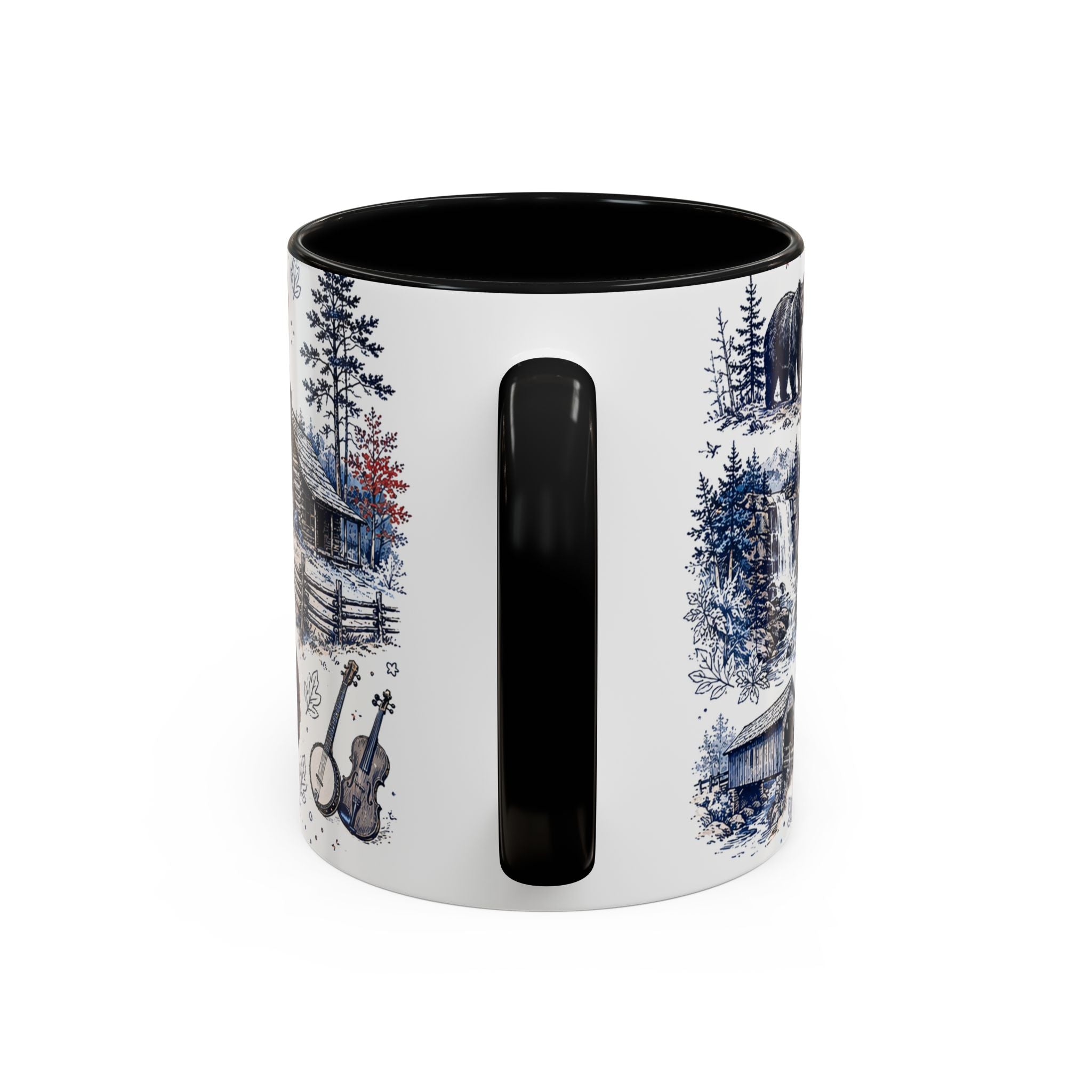 Great Smoky Mountains Coffee Mug | National Park Hiking Gift | Accent Color Ceramic 11oz 15oz