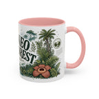 Borneo Rainforest Coffee Mug | Travel Destination Souvenir Gift | Accent Color Ceramic 11oz 15oz