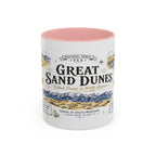 Great Sand Dunes National Park Coffee Mug | Colorado Desert Mountain Dunes Gift | Accent Color Ceramic 11oz 15oz