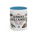Hawaii Volcanoes National Park Coffee Mug | Hawaii Big Island Lava Volcano Gift | Accent Color Ceramic 11oz 15oz