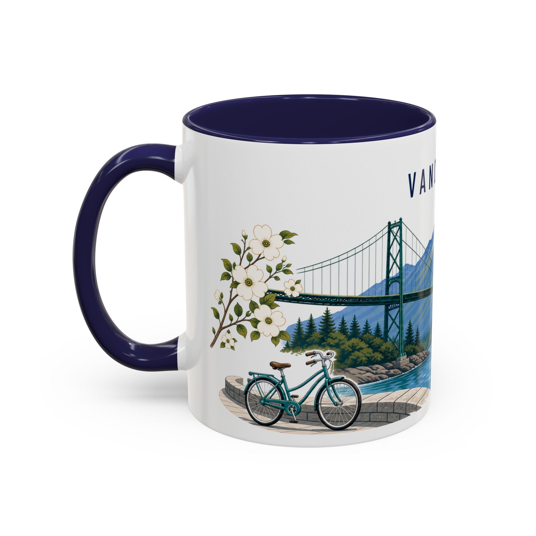 Vancouver Coffee Mug | Canada Travel Souvenir | Porcelain Decal City Gift | 11oz 15oz Accent Mug