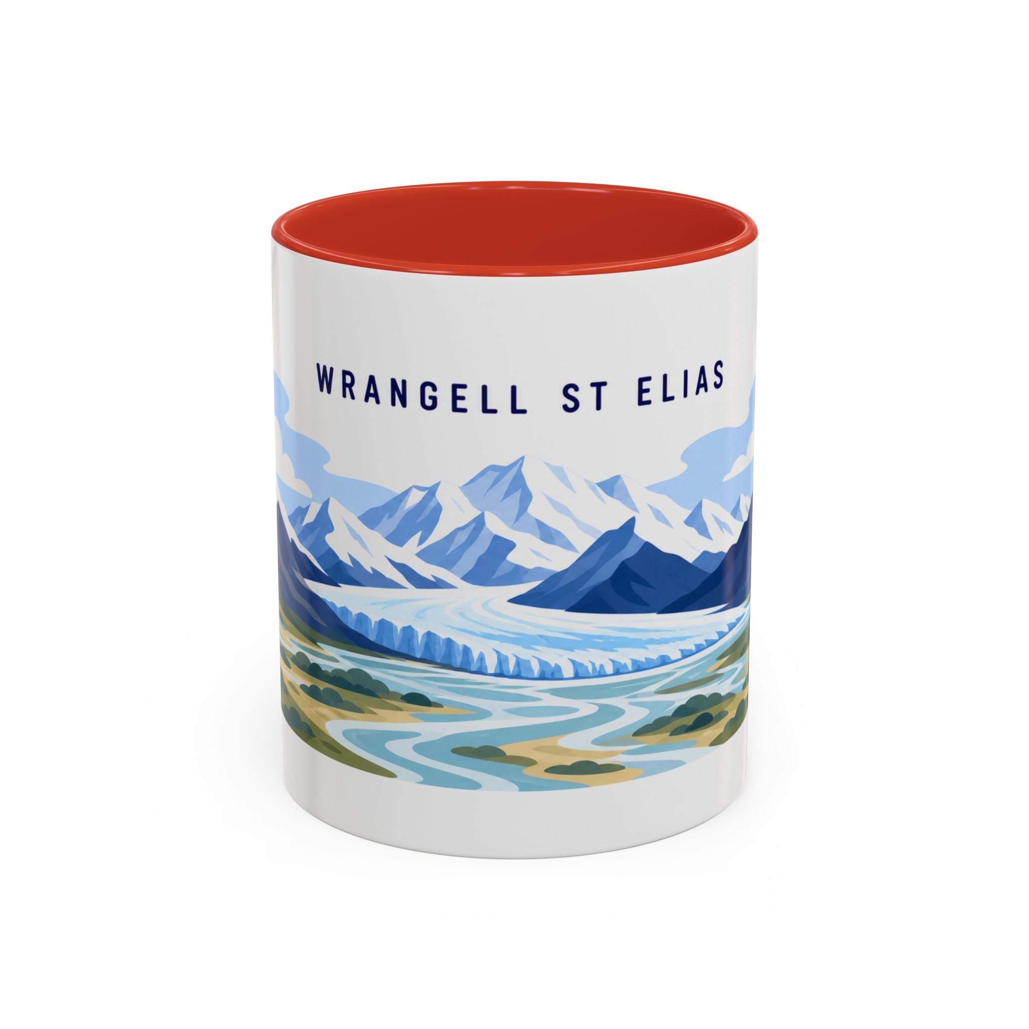 Wrangell-St. Elias National Park Coffee Mug | Solid Color Block Park Souvenir | 11oz 15oz Accent Mug