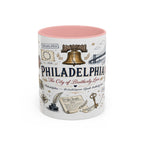 Philadelphia Coffee Mug | Pennsylvania Souvenir City Gift | Accent Color Ceramic 11oz 15oz