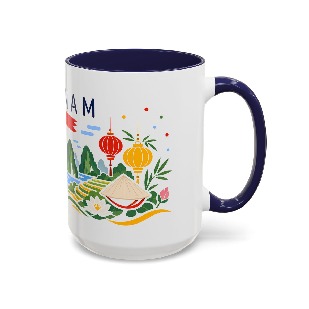 Vietnam Coffee Mug | Travel Souvenir Accent Mug | Country Gift Ceramic Cup 11oz 15oz