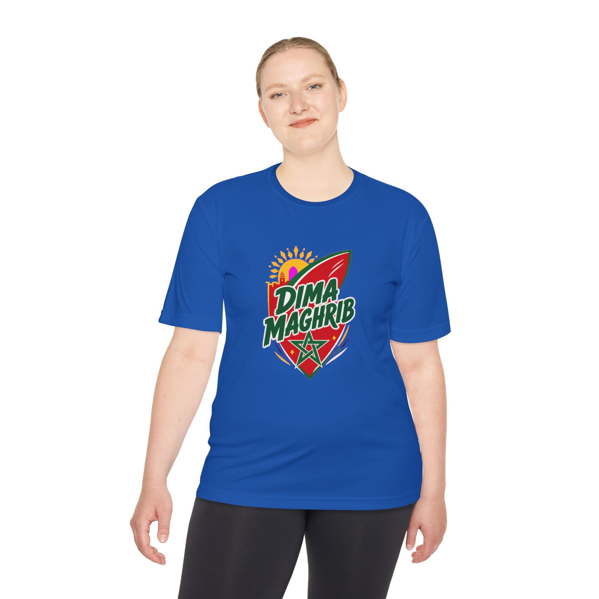Morocco Dima Maghrib Soccer Fan Tee, Moisture-Wicking Sport Shirt