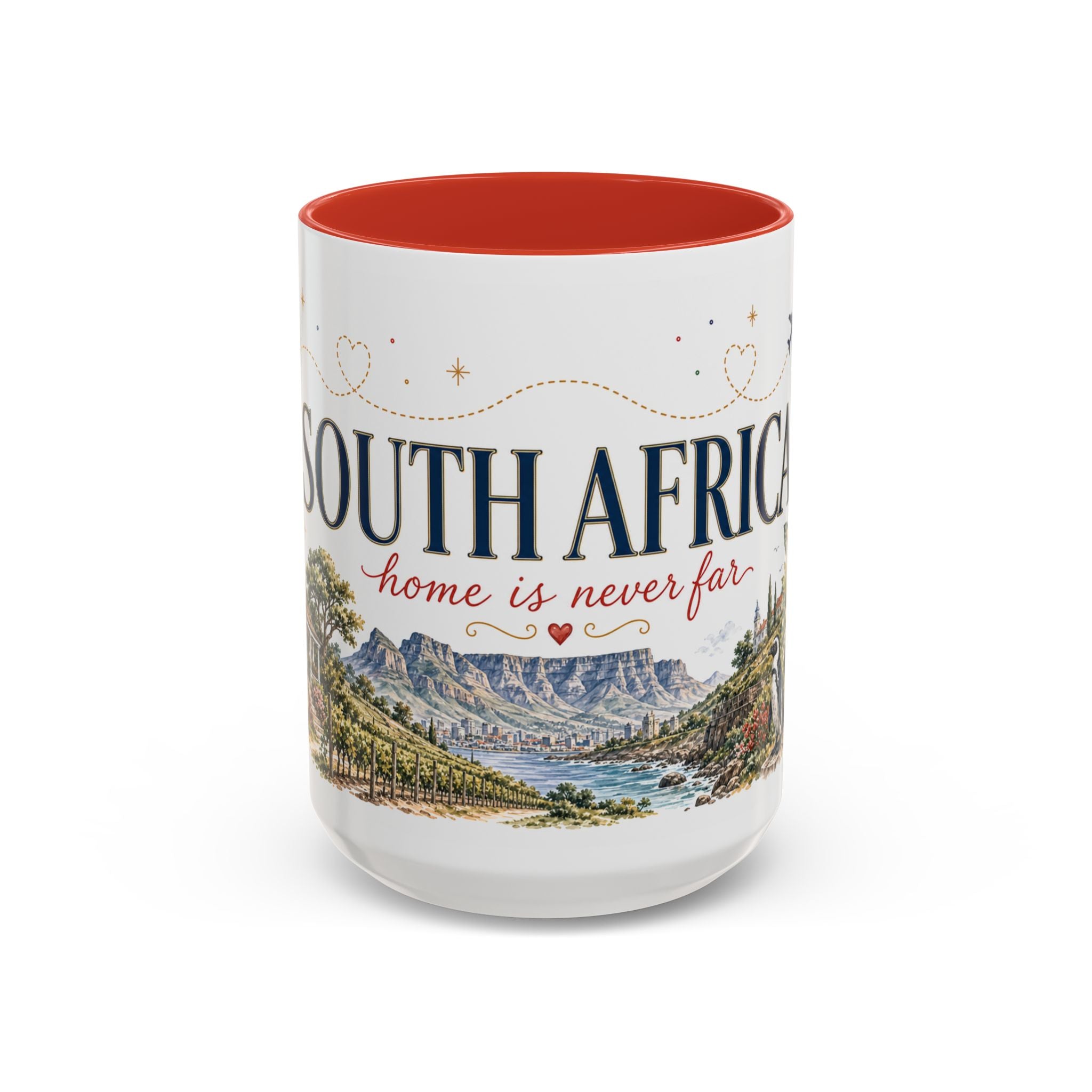 South Africa Home Country Mug | Moving Away Gift | Long Distance Friendship | 11 oz 15 oz Accent Mug