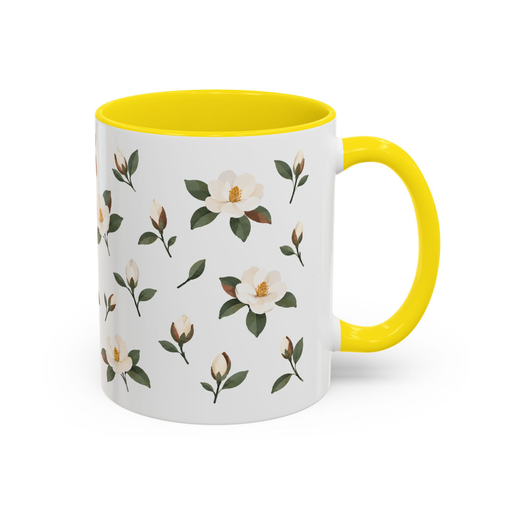 Louisiana Magnolia Mug, State Flower Floral Coffee Cup, 11oz Botanical Gift