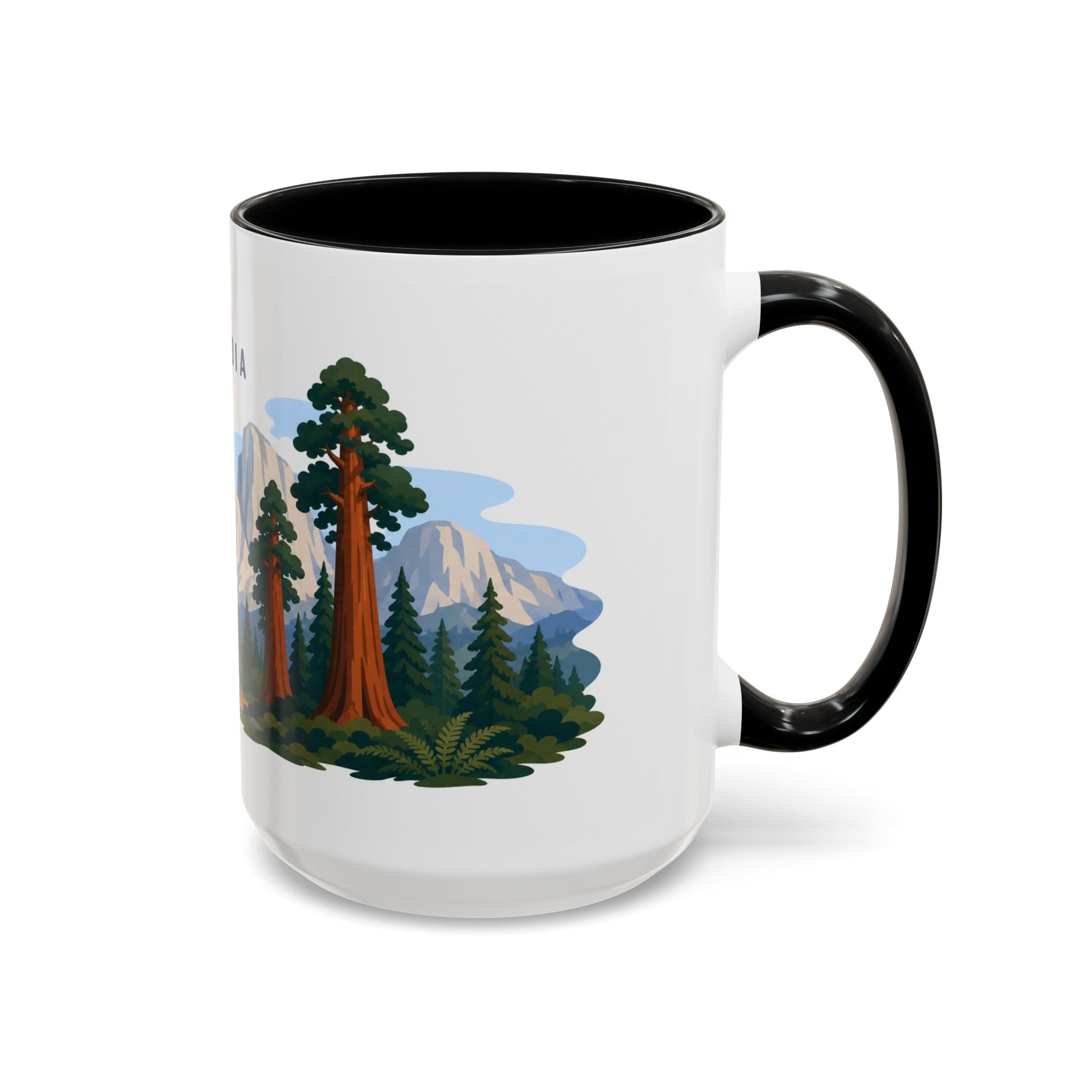 Sequoia National Park Coffee Mug | Solid Color Block Park Souvenir | 11oz 15oz Accent Mug