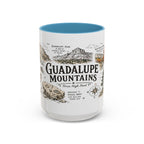 Guadalupe Mountains National Park Coffee Mug | Texas Desert Peaks Hiking Gift | Accent Color Ceramic 11oz 15oz