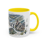 Rhine Valley Mug, Germany Travel Souvenir, Bucket List Gift, Accent Ceramic Coffee Mug 11oz 15oz