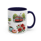 Portland Illustrated Travel Mug | City Souvenir Accent Coffee Mug | 11oz 15oz Ceramic Cup