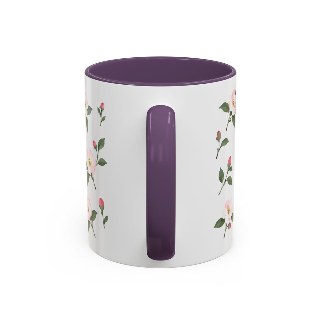 Michigan Apple Blossom Mug, State Flower Floral Coffee Cup, 11oz Botanical Gift