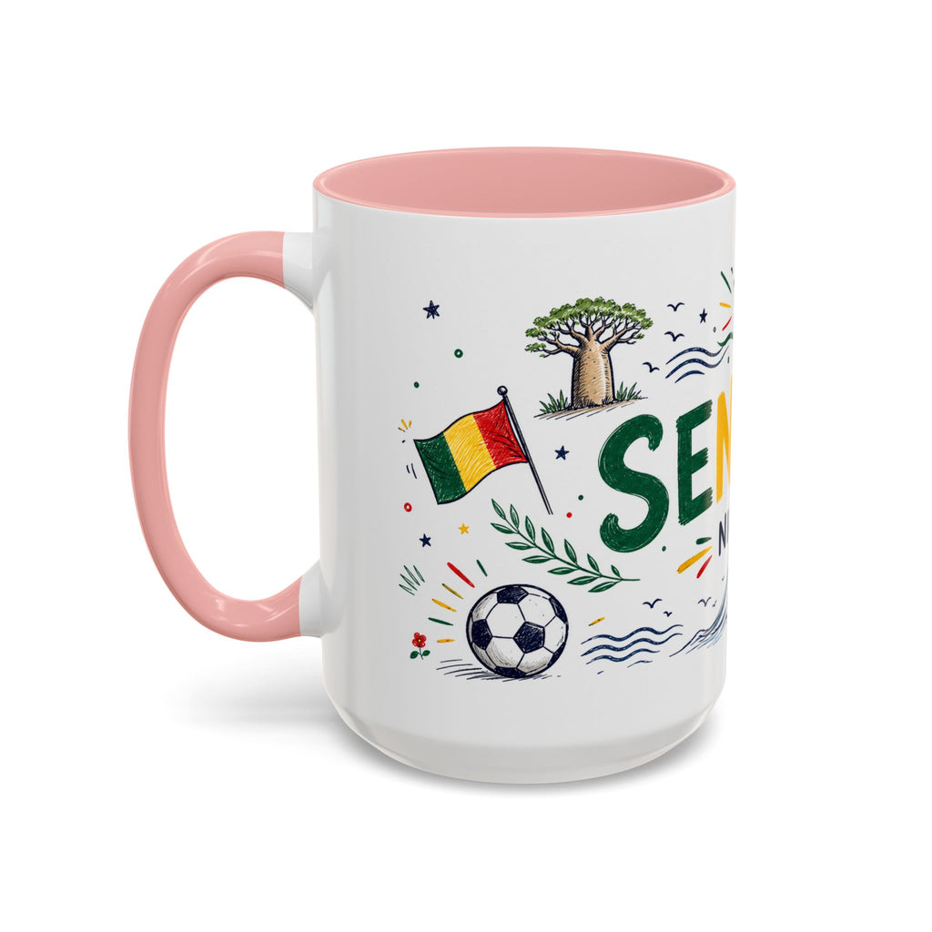 Senegal Soccer Coffee Mug | World Cup Fan Gift | Accent Color Ceramic 11oz 15oz Match Day Cup
