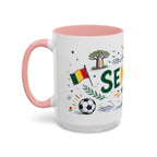 Senegal Soccer Coffee Mug | World Cup Fan Gift | Accent Color Ceramic 11oz 15oz Match Day Cup