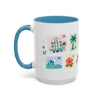 Miami Coffee Mug | Postage Stamp Collage Mug | Travel Souvenir Accent Cup 11oz 15oz