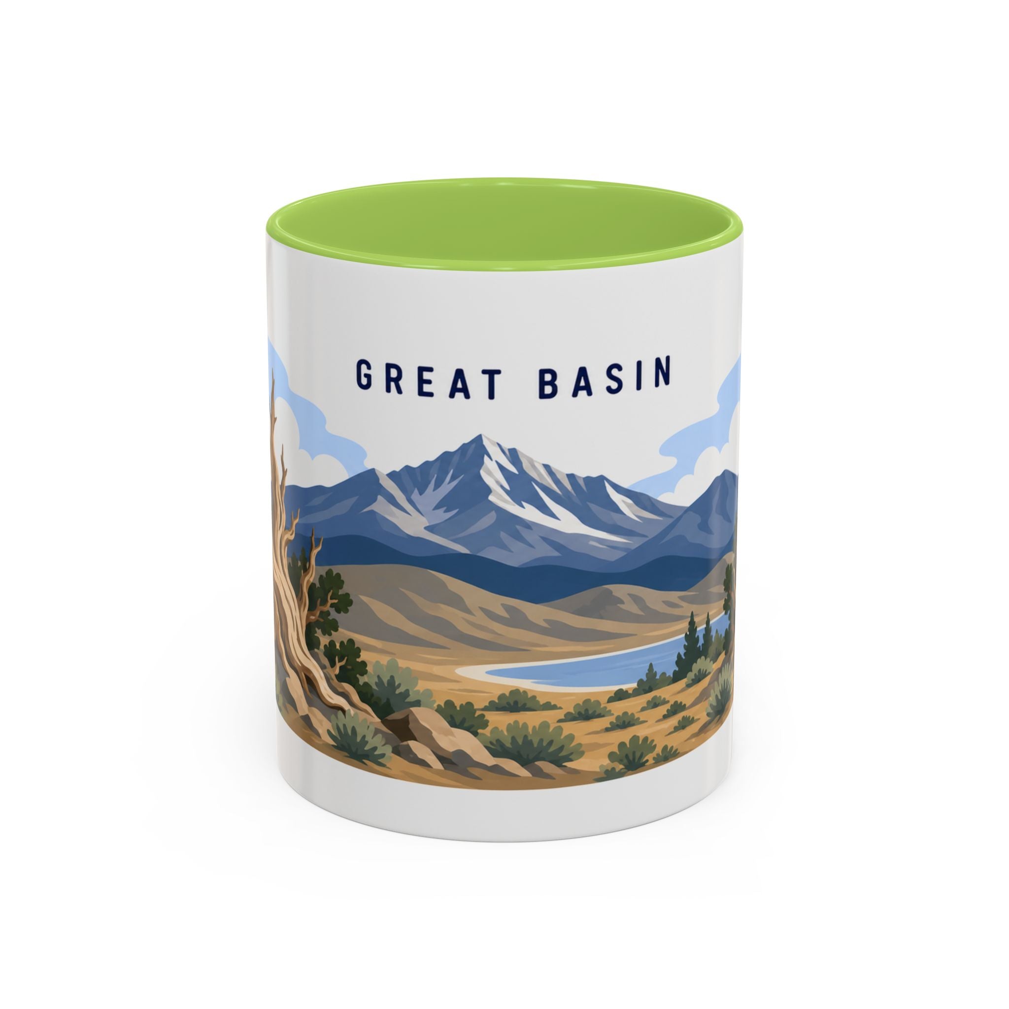 Great Basin National Park Coffee Mug | Solid Color Block Park Souvenir | 11oz 15oz Accent Mug