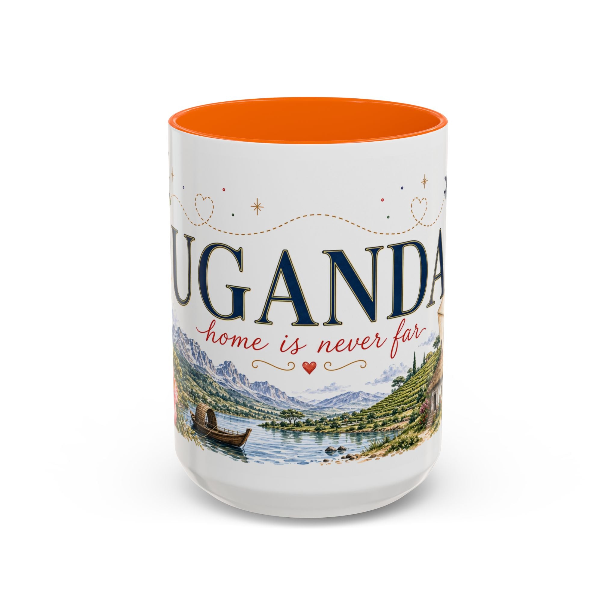Uganda Home Country Mug | Moving Away Gift | Long Distance Friendship | 11 oz 15 oz Accent Mug