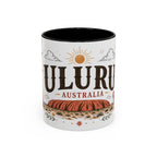 Uluru Coffee Mug | Travel Destination Souvenir Gift | Accent Color Ceramic 11oz 15oz
