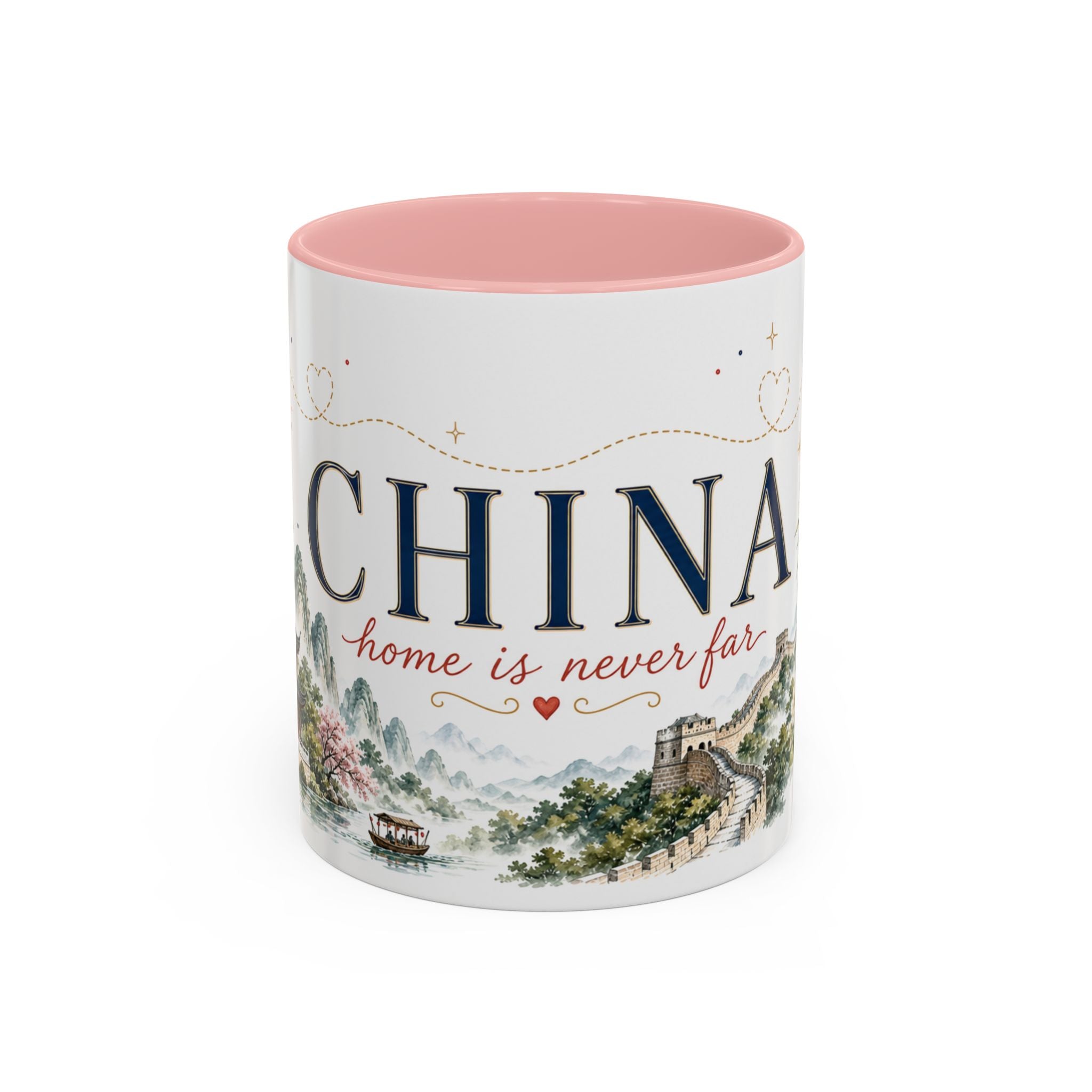 China Home Country Mug | Moving Away Gift | Long Distance Friendship | 11 oz 15 oz Accent Mug
