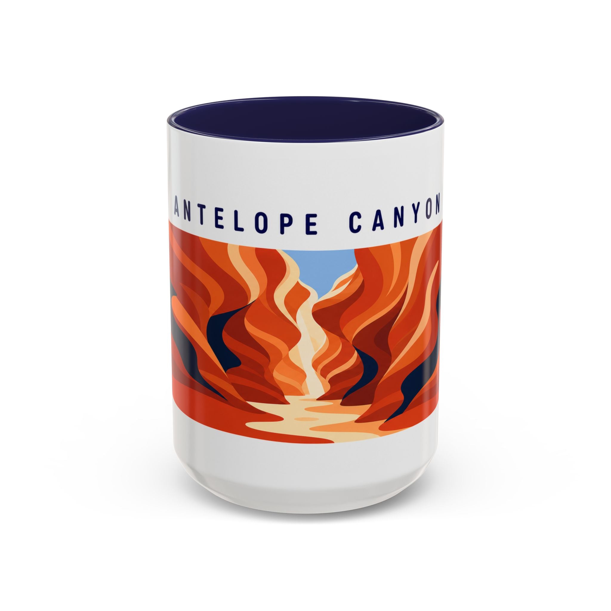 Antelope Canyon Coffee Mug | Travel Destination Souvenir Gift | Accent Color Ceramic 11oz 15oz
