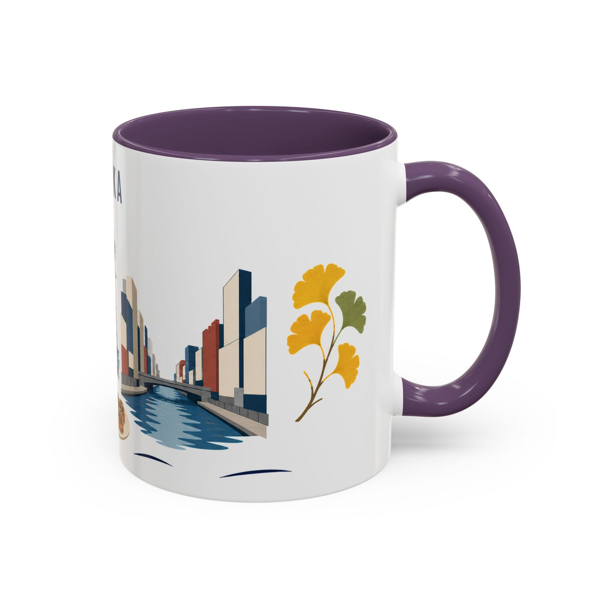 Osaka Coffee Mug | Japan Travel Souvenir | Porcelain Decal City Gift | 11oz 15oz Accent Mug