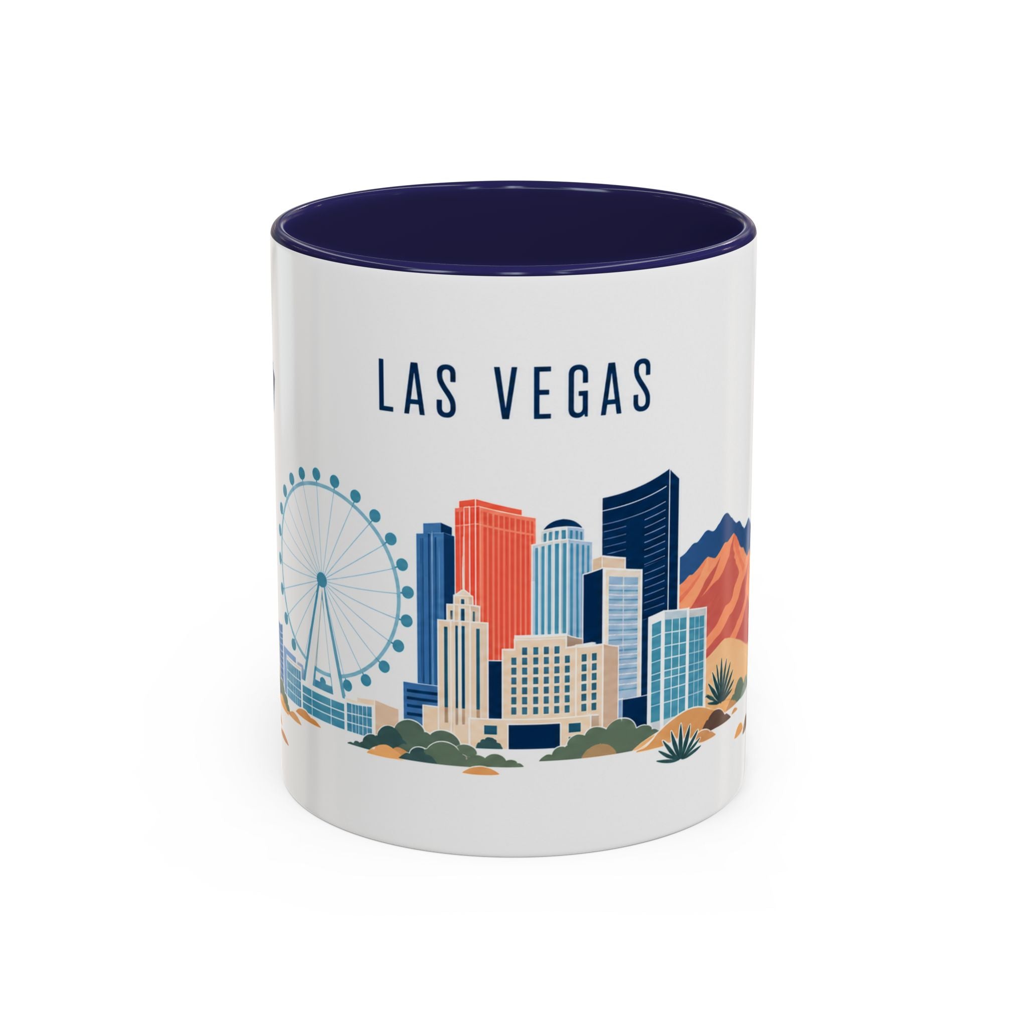 Las Vegas Coffee Mug | United States Travel Souvenir | Porcelain Decal City Gift | 11oz 15oz Accent Mug