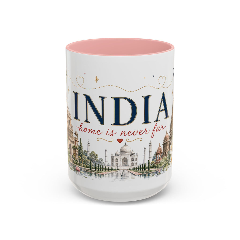 India Home Country Mug | Moving Away Gift | Long Distance Friendship | 11 oz 15 oz Accent Mug