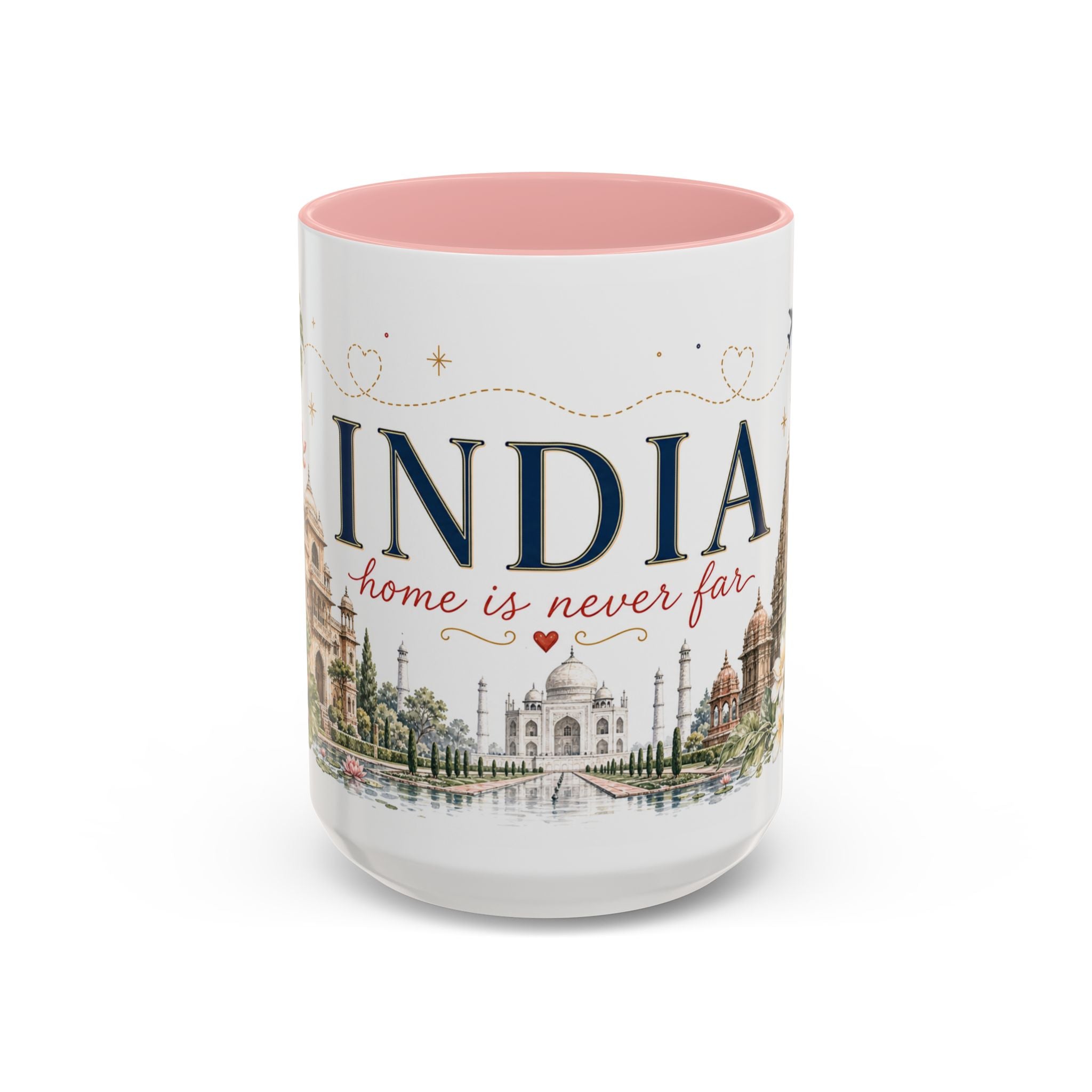 India Home Country Mug | Moving Away Gift | Long Distance Friendship | 11 oz 15 oz Accent Mug