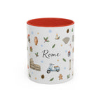 Rome Christmas Mug | Watercolor City Souvenir | Ceramic Coffee Cup