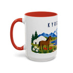 Kyrgyzstan Coffee Mug | Travel Souvenir Accent Mug | Country Gift Ceramic Cup 11oz 15oz