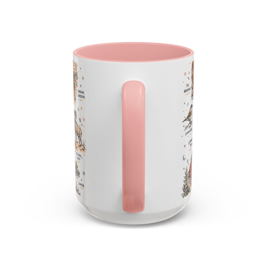 Zion National Park Coffee Mug | Hiking Camping Nature Gift | Accent Color Ceramic 11oz 15oz