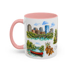 Durham Illustrated Travel Mug | City Souvenir Accent Coffee Mug | 11oz 15oz Ceramic Cup