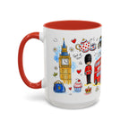 London Travel Mug | European City Souvenir Accent Coffee Mug | 11oz 15oz Ceramic Cup