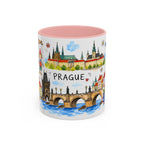 Prague Travel Mug | European City Souvenir Accent Coffee Mug | 11oz 15oz Ceramic Cup
