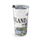 Rhode Island State Flower 20oz Tumbler | Violet Botanical State Flower Gift | Insulated Stainless Steel Travel Cup