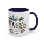 Jakarta Coffee Mug | Indonesia Souvenir Travel Gift | Accent Color Ceramic 11oz 15oz