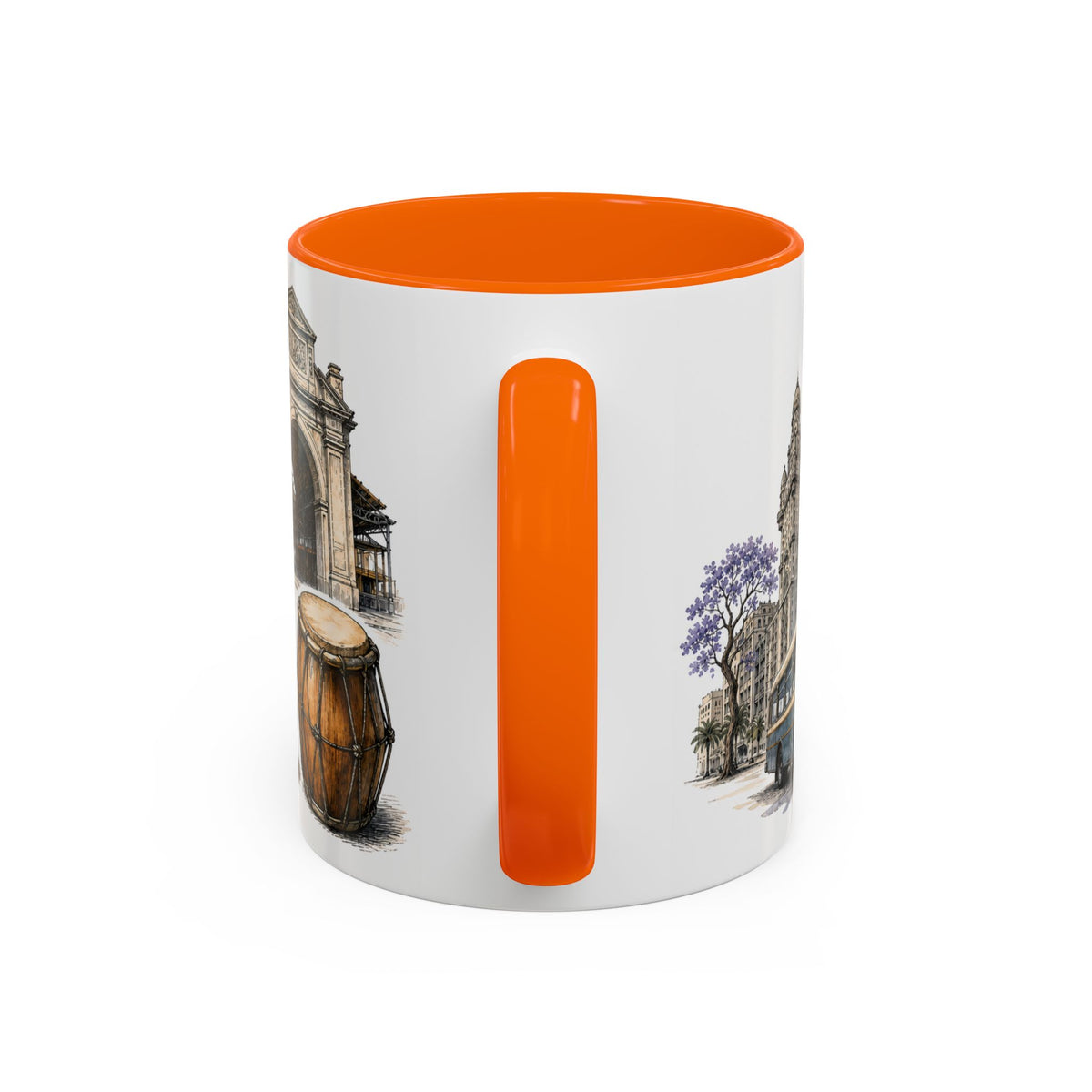 Montevideo Coffee Mug | Uruguay Travel Souvenir | Vintage Illustrated City Gift | 11 oz 15 oz Accent Mug
