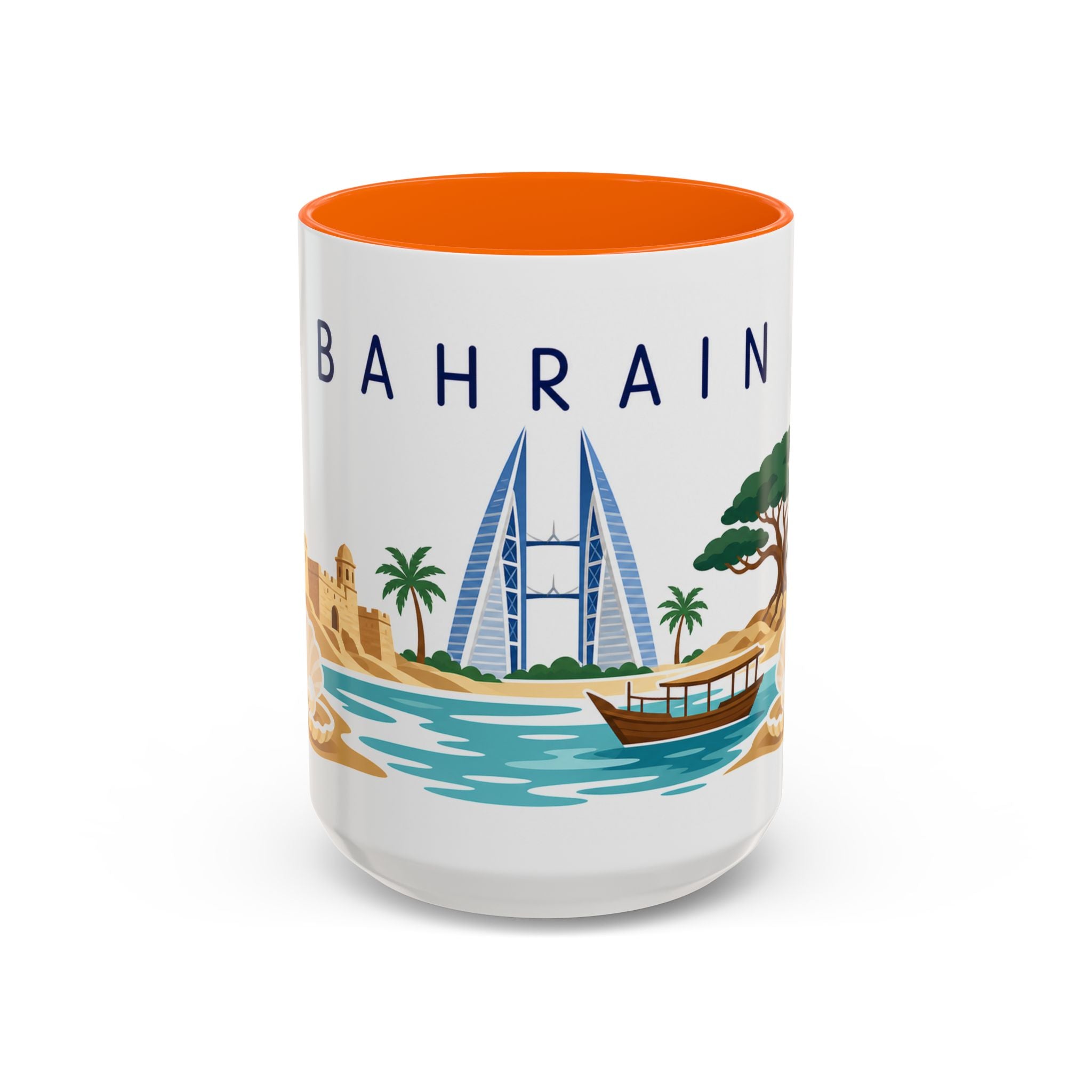 Bahrain Coffee Mug | Travel Souvenir Accent Mug | Country Gift Ceramic Cup 11oz 15oz