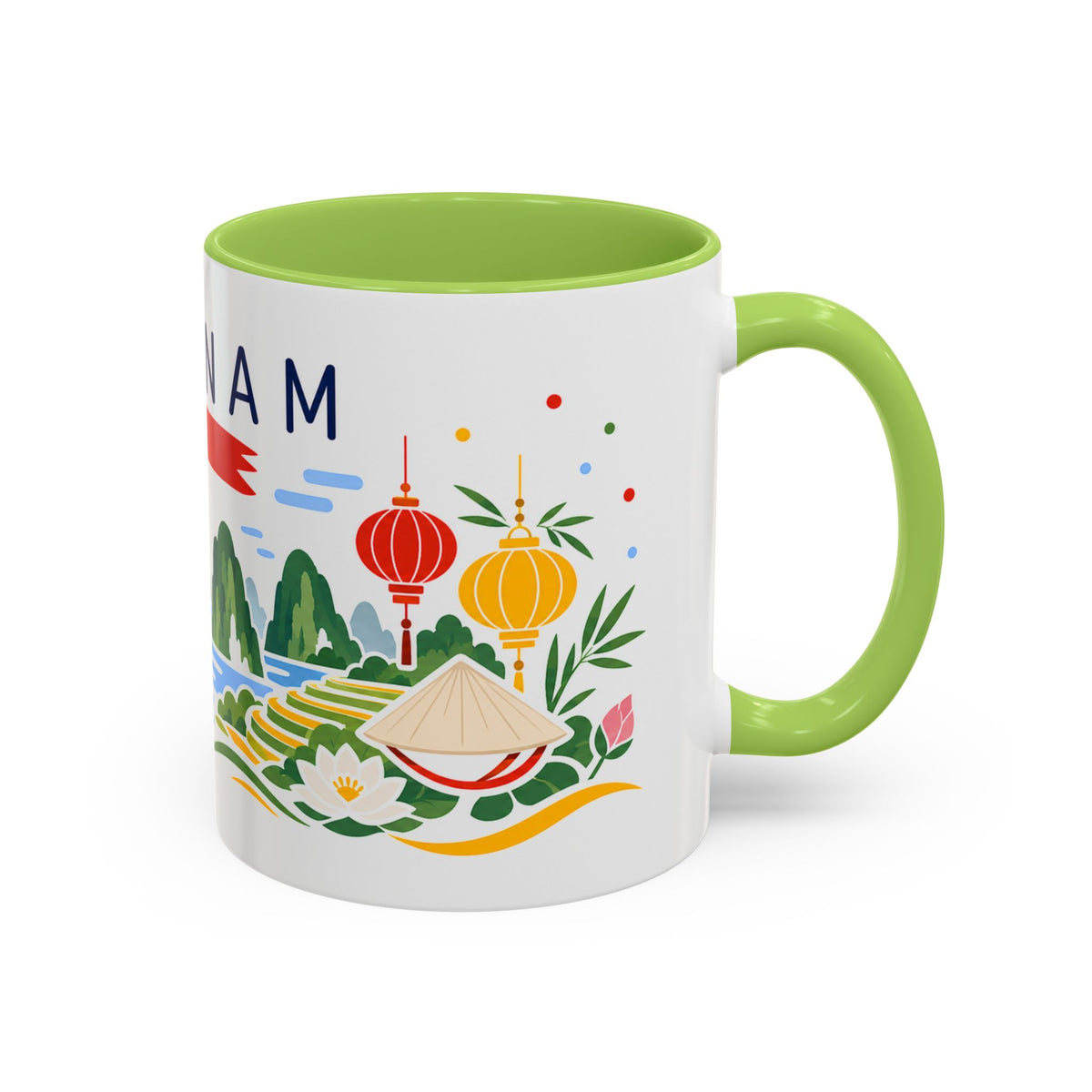 Vietnam Coffee Mug | Travel Souvenir Accent Mug | Country Gift Ceramic Cup 11oz 15oz