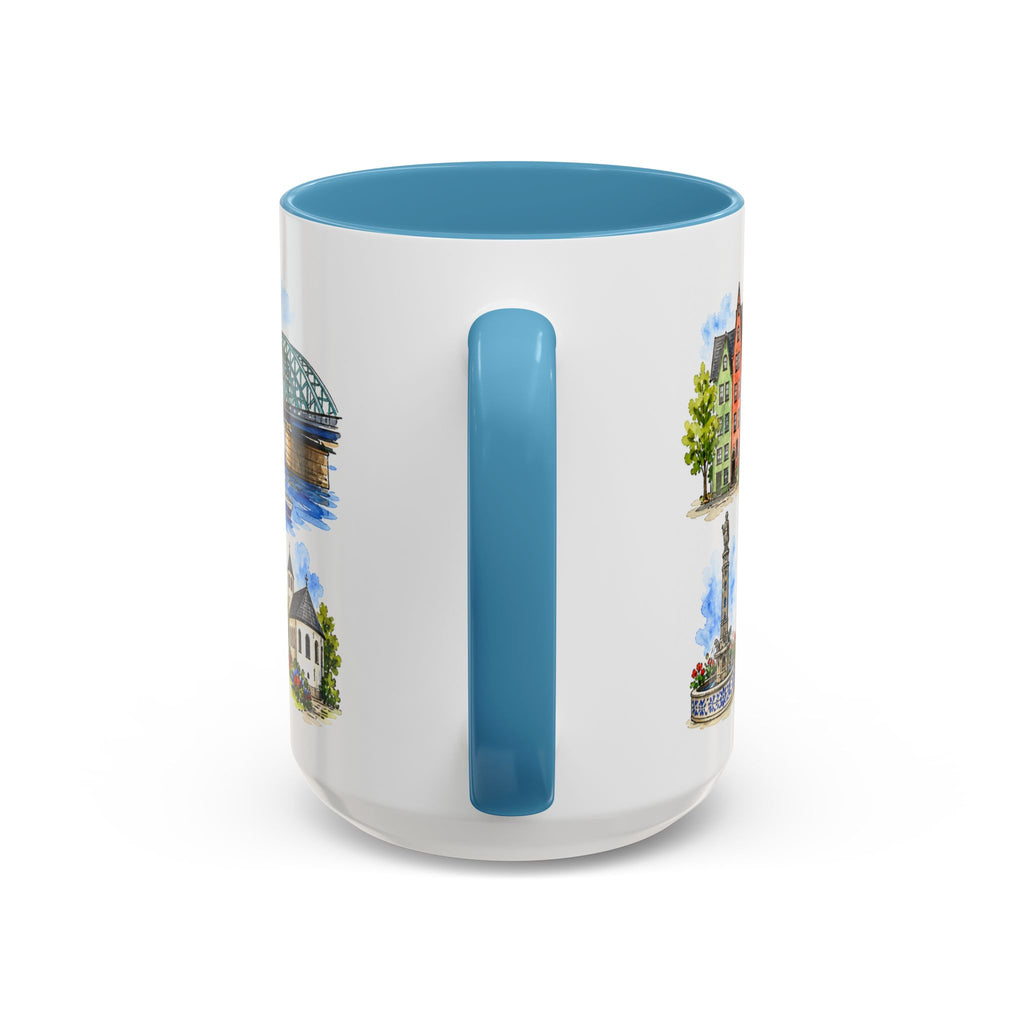 Cologne Illustrated Travel Mug | City Souvenir Accent Coffee Mug | 11oz 15oz Ceramic Cup