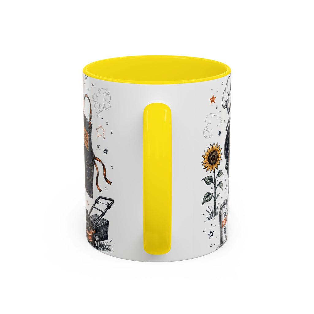 Grill Master Coffee Mug | Father's Day Gift for Dad | Accent Color Ceramic 11oz 15oz