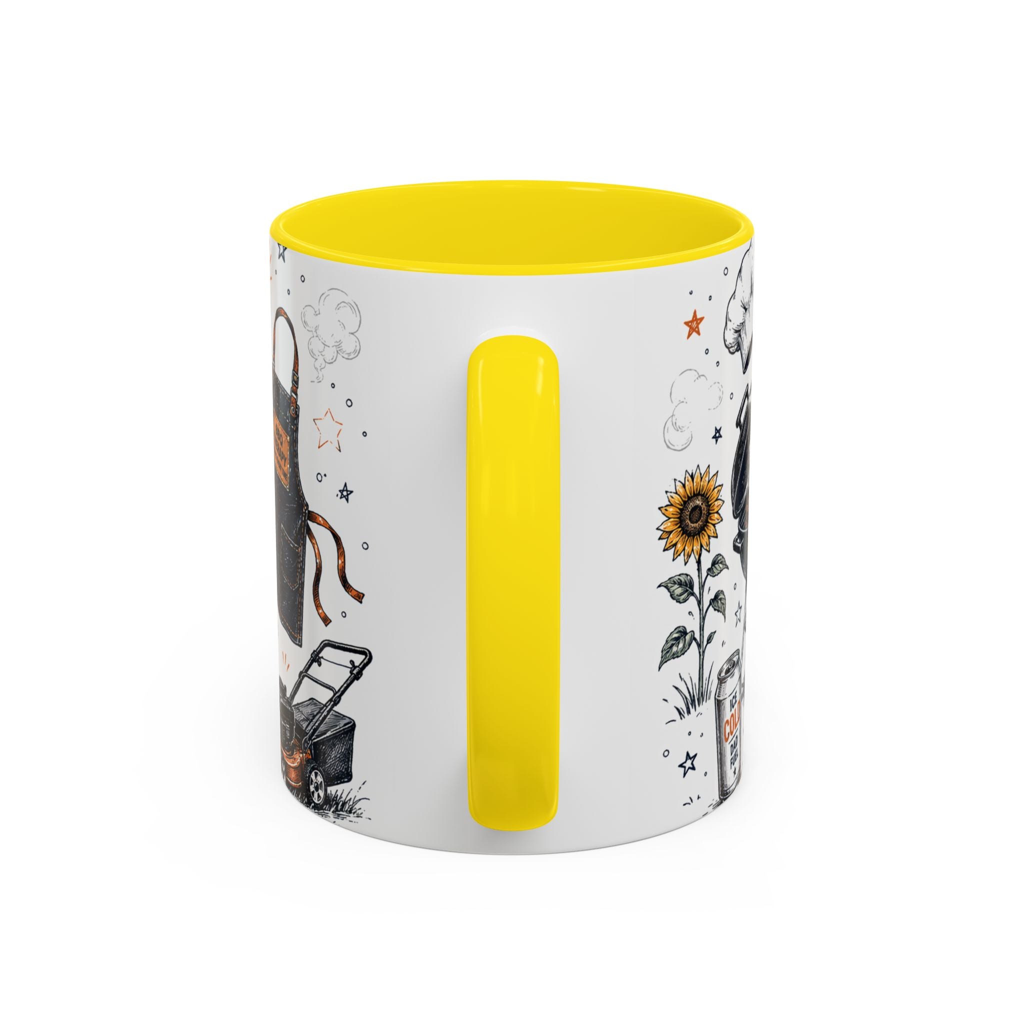 Grill Master Coffee Mug | Father's Day Gift for Dad | Accent Color Ceramic 11oz 15oz