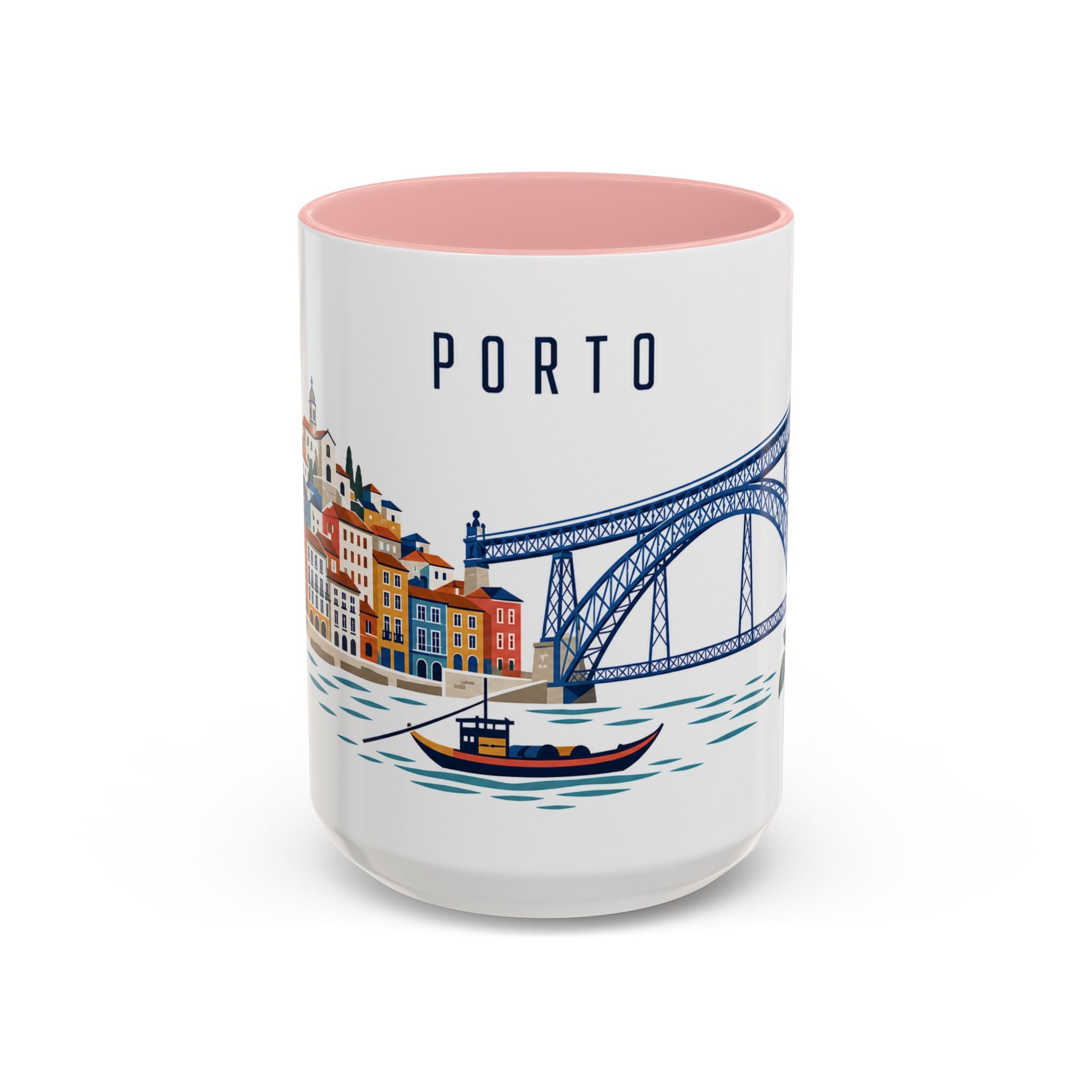 Porto Coffee Mug | Portugal Travel Souvenir | Porcelain Decal City Gift | 11oz 15oz Accent Mug