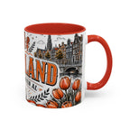 Netherlands Soccer Coffee Mug | World Cup Fan Gift | Accent Color Ceramic 11oz 15oz Match Day Cup