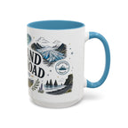 Iceland Ring Road Coffee Mug | Travel Destination Souvenir Gift | Accent Color Ceramic 11oz 15oz