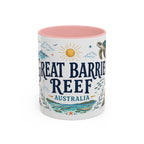 Great Barrier Reef Coffee Mug | Travel Destination Souvenir Gift | Accent Color Ceramic 11oz 15oz